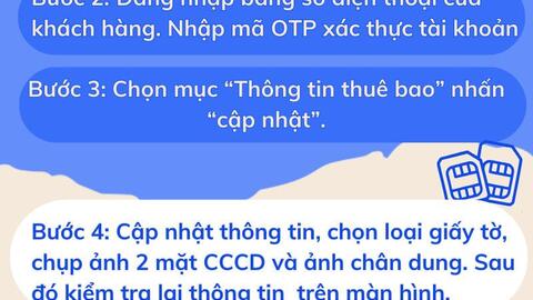 Hướng dẫn thực hiện chuẩn hóa thông tin thuê bao - Bảo vệ SIM chính chủ