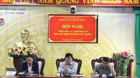 Hội nghị Sơ kết công tác 6 tháng đầu năm và triển khai  nhiệm vụ 6 tháng cuối năm 2024 của Sở Thông tin và Truyền thông