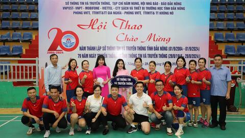 200 vận động viên tham gia Hội thao chào mừng kỷ niệm 79 năm Ngày Truyền thống ngành Thông tin và Truyền thông (28/8/1945-28/8/2024) và kỷ niệm 20 năm ngày thành lập Sở Thông tin và Truyền thông Đắk Nông