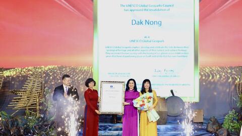 Lễ đón nhận danh hiệu Công viên địa chất toàn cầu UNESCO Đắk Nông lần thứ 2, năm 2024