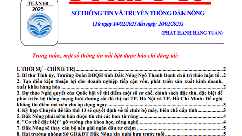 Bản tin Điểm báo tuần 8 năm 2025
