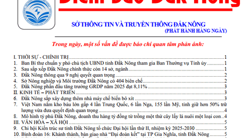 Bản tin Điểm báo ngày 28/02/2025